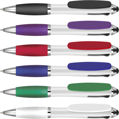 CONTOUR TRICOLOUR BALL PEN (LINE COLOUR PRINT)