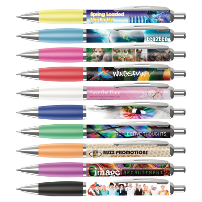 CONTOUR WRAP BALL PEN (LINE COLOUR PRINT)