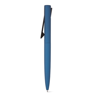 CONVEX ALUMINIUM METAL AND ABS BALL PEN with Clip in Blue