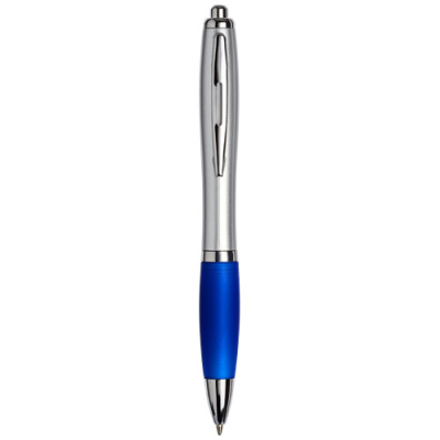 CURVY BALL PEN in Silver & Blue