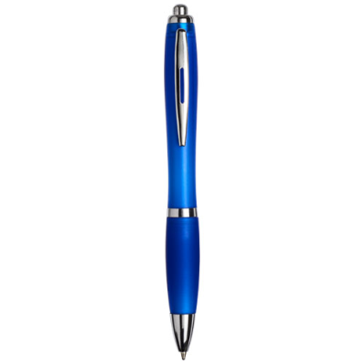 CURVY BALL PEN with Frosted Barrel & Grip in Blue