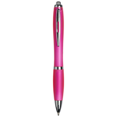 CURVY BALL PEN with Frosted Barrel & Grip in Pink