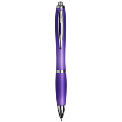 CURVY BALL PEN with Frosted Barrel & Grip in Purple