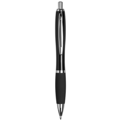 CURVY BALL PEN with Metal Barrel in Solid Black