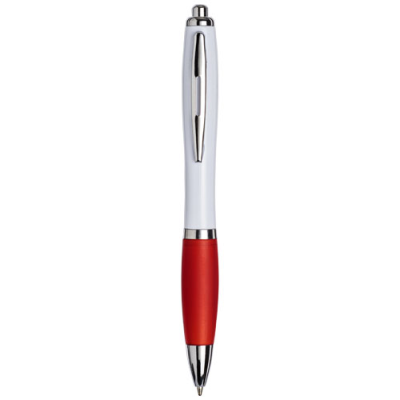 CURVY BALL PEN with White Barrel in Red