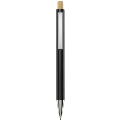 CYRUS RECYCLED ALUMINIUM METAL BALL PEN (BLACK INK) in Solid Black