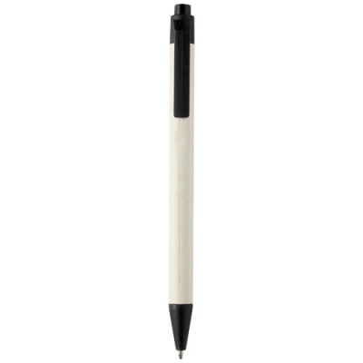 DAIRY DREAM RECYCLED MILK CARTONS BALL PEN (BLACK INK) in Solid Black