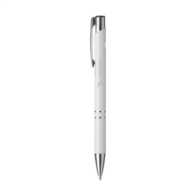 EBONY RECYCLED ALUMINIUM METAL PEN in White