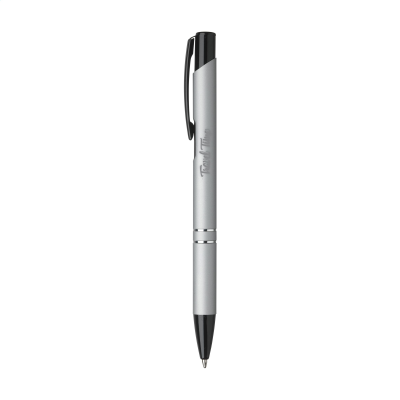 EBONY RUBBER PEN in Silver