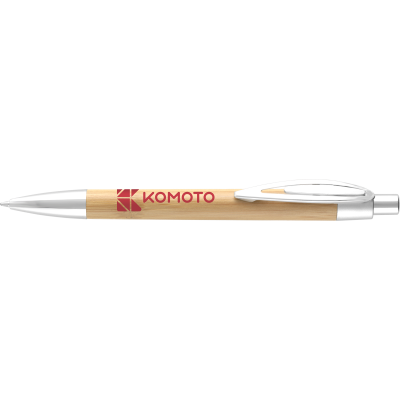 ECO - SYLVAN BAMBOO BALL PEN (LINE COLOUR PRINT)