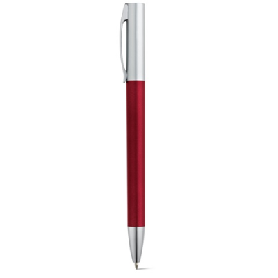 ELBE TWIST ACTION BALL PEN with Metal Clip in Burgundy