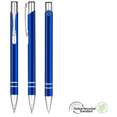 ELECTRA GRS RECYCLED METAL BALL PEN - DARK BLUE