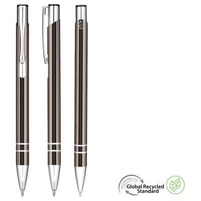 ELECTRA GRS RECYCLED METAL BALL PEN - GUN METAL