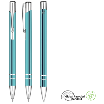 ELECTRA GRS RECYCLED METAL BALL PEN - LIGHT BLUE