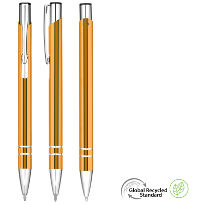 ELECTRA GRS RECYCLED METAL BALL PEN - ORANGE