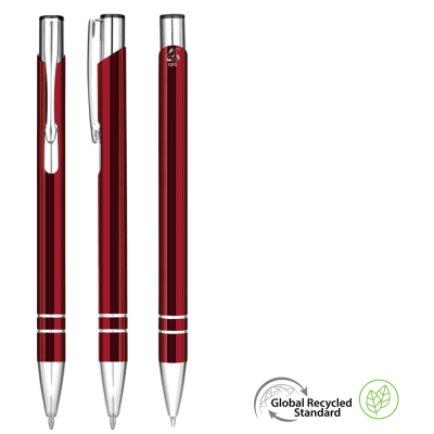 ELECTRA GRS RECYCLED METAL BALL PEN - RED