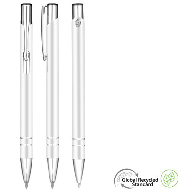 ELECTRA GRS RECYCLED METAL BALL PEN - SILVER