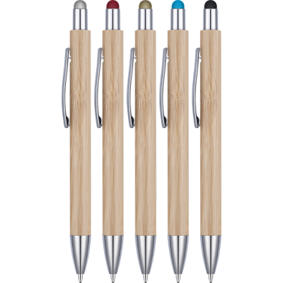 ERGO-I BAMBOO BALL PEN (LINE COLOUR PRINT)