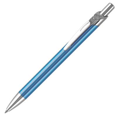 EROS METAL BALL PEN - LIGHT BLUE - SILVER