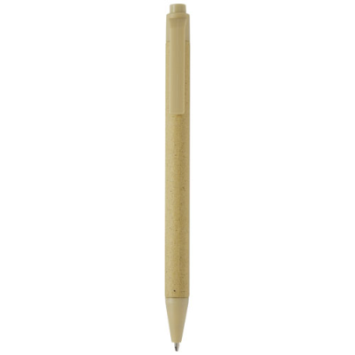 FABIANNA CRUSH PAPER BALL PEN (BLACK INK) in Olive