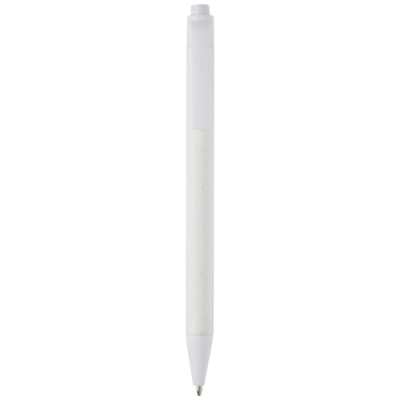 FABIANNA CRUSH PAPER BALL PEN (BLACK INK) in White