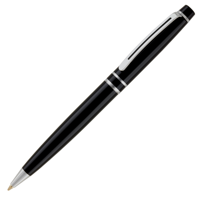 GROSVENOR METAL BALL PEN - BLACK - SILVER