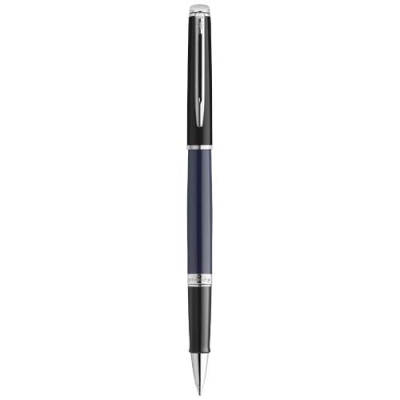 HEMISPHERE COLOUR BLOCKING ROLLERBALL PEN with Palladium Trim in Blue_&_Solid Black