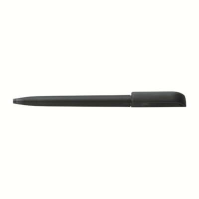 JAG TWIST ACTION FROSTED PLASTIC BALL PEN in Black