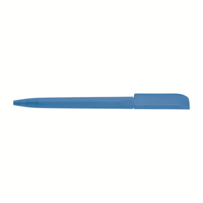 JAG TWIST ACTION FROSTED PLASTIC BALL PEN in Light Blue