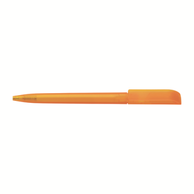 JAG TWIST ACTION FROSTED PLASTIC BALL PEN in Orange