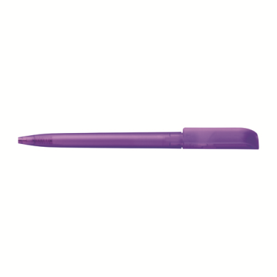 JAG TWIST ACTION FROSTED PLASTIC BALL PEN in Purple