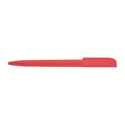 JAG TWIST ACTION FROSTED PLASTIC BALL PEN in Red