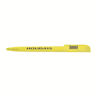 JAG TWIST ACTION FROSTED PLASTIC BALL PEN in Yellow