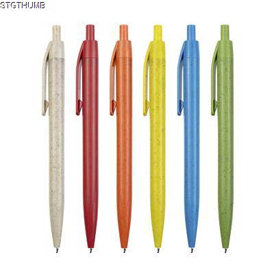KAMUT PUSH BUTTON PEN MADE OF WHEAT FIBRE AND ABS, with Blue Ink