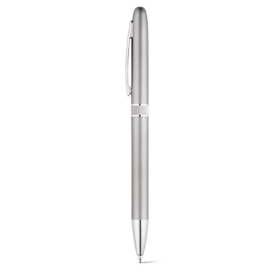 LENA BALL PEN with Twist Mechanism & Metal Clip in Satin Silver