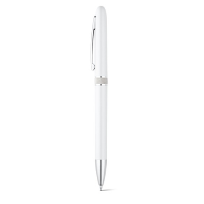 LENA BALL PEN with Twist Mechanism & Metal Clip in White