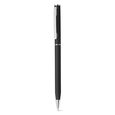 LESLEY METALLIC METAL BALL PEN with Clip in Black