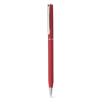 LESLEY METALLIC METAL BALL PEN with Clip in Red