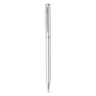 LESLEY METALLIC METAL BALL PEN with Clip in Silver