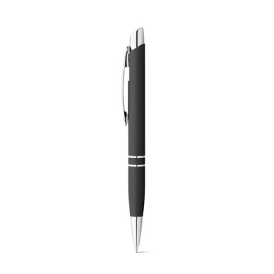 MARIETA SOFT ALUMINIUM METAL BALL PEN with Clip in Black