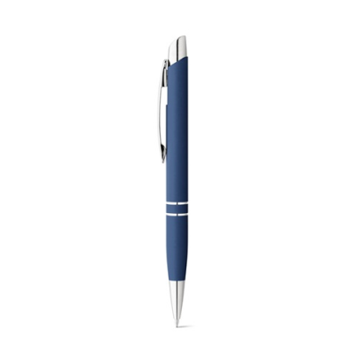 MARIETA SOFT ALUMINIUM METAL BALL PEN with Clip in Blue