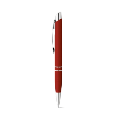 MARIETA SOFT ALUMINIUM METAL BALL PEN with Clip in Burgundy