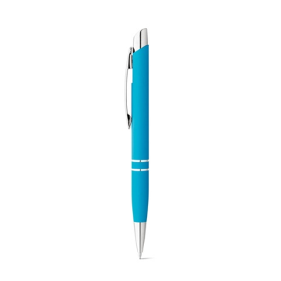 MARIETA SOFT ALUMINIUM METAL BALL PEN with Clip in Light Blue