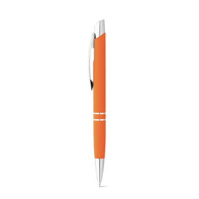 MARIETA SOFT ALUMINIUM METAL BALL PEN with Clip in Orange