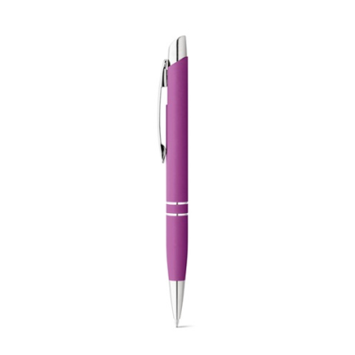 MARIETA SOFT ALUMINIUM METAL BALL PEN with Clip in Purple