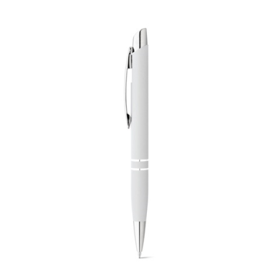 MARIETA SOFT ALUMINIUM METAL BALL PEN with Clip in White