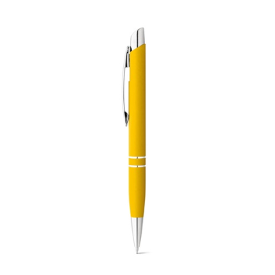 MARIETA SOFT ALUMINIUM METAL BALL PEN with Clip in Yellow