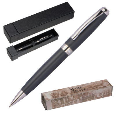 MARK TWAIN TWIST ACTION BALL PEN in Black