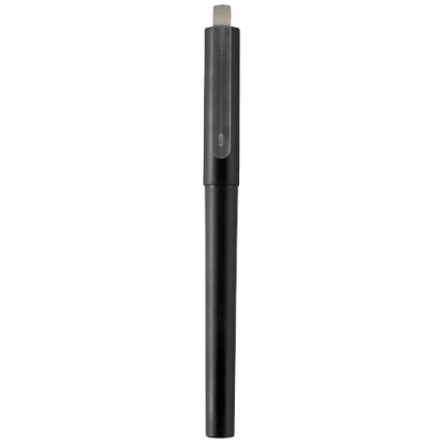 MAUNA RECYCLED PET GEL ROLLERBALL PEN (BLACK INK) in Solid Black