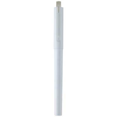 MAUNA RECYCLED PET GEL ROLLERBALL PEN (BLACK INK) in White